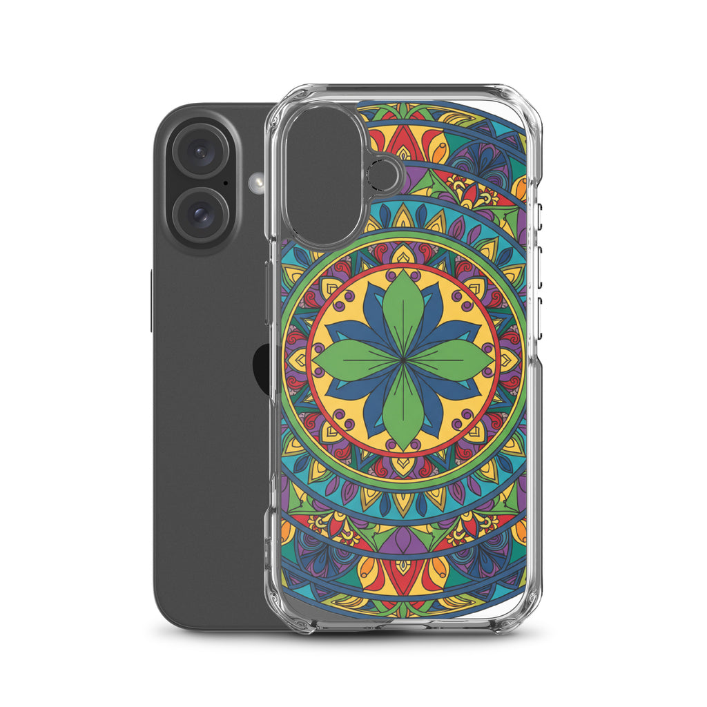 Mandala Art Clear Protective Phone Case Slim Transparent Design