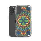 Mandala Art Clear Protective Phone Case Slim Transparent Design