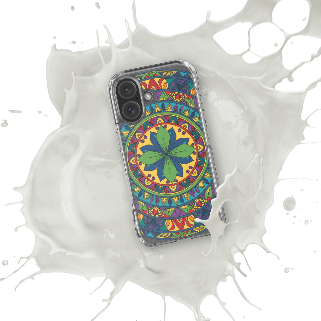 Mandala Art Clear Protective Phone Case Slim Transparent Design