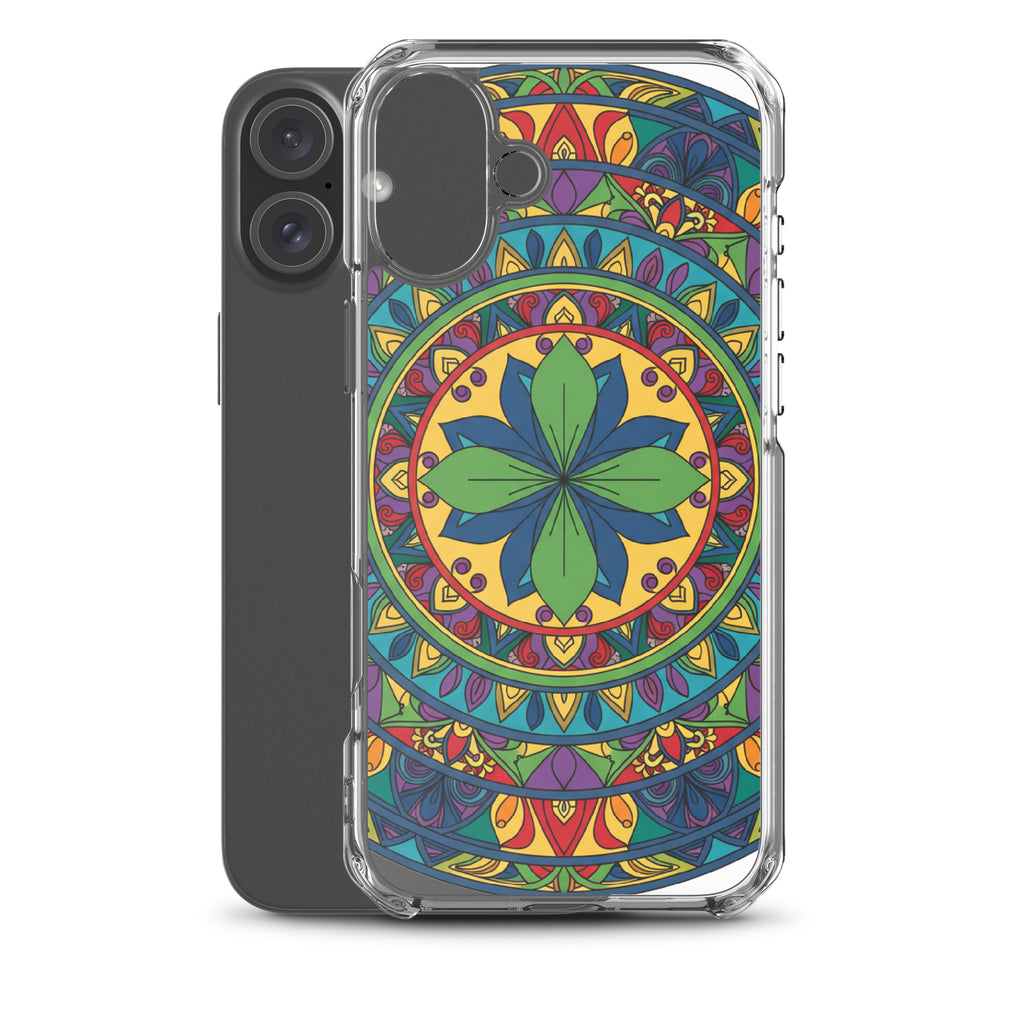 Mandala Art Clear Protective Phone Case Slim Transparent Design
