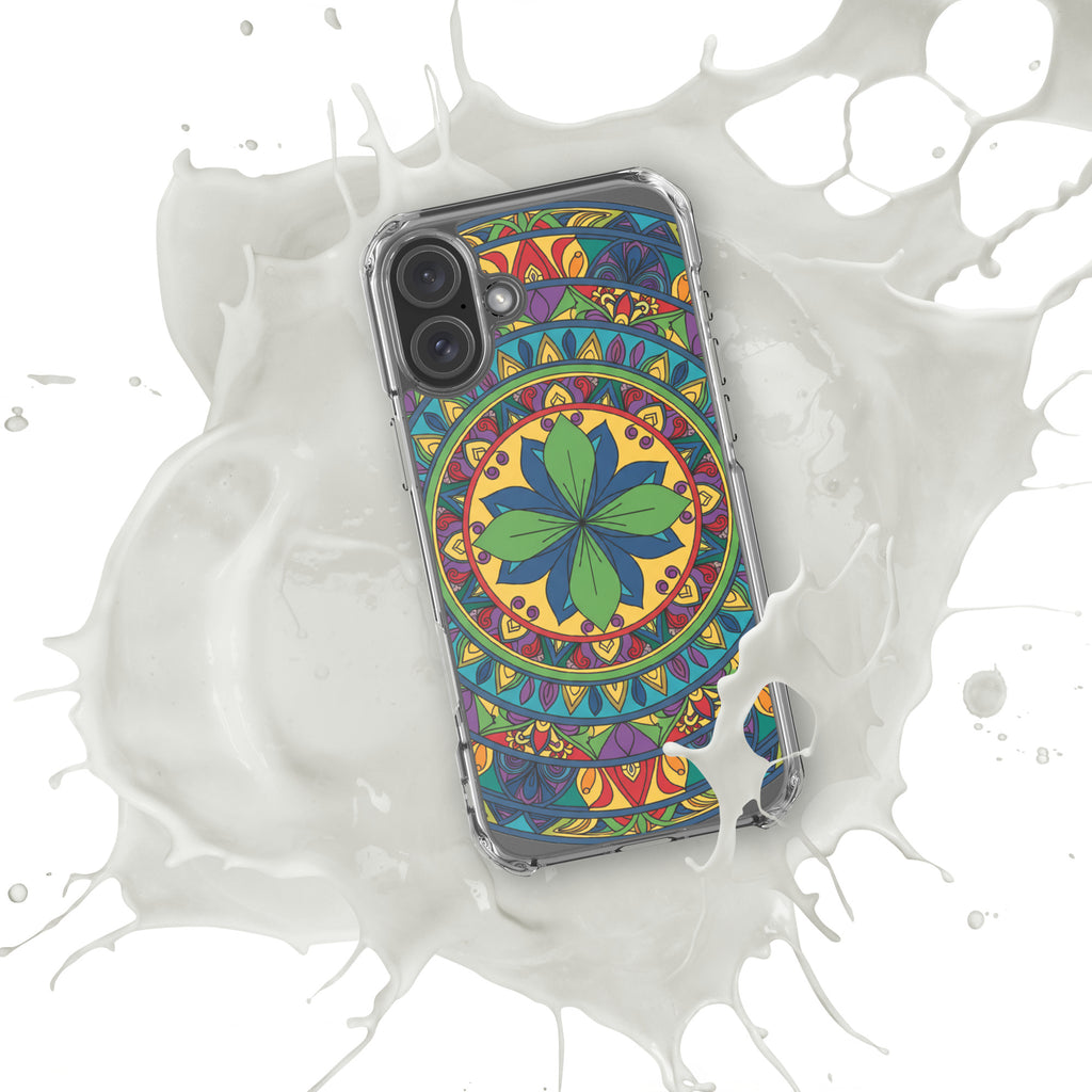 Mandala Art Clear Protective Phone Case Slim Transparent Design