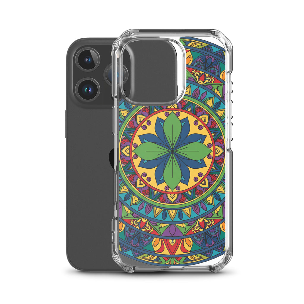 Mandala Art Clear Protective Phone Case Slim Transparent Design