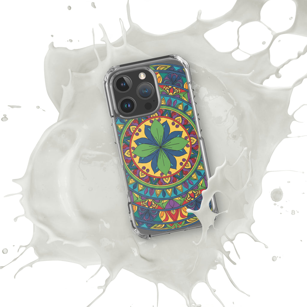 Mandala Art Clear Protective Phone Case Slim Transparent Design