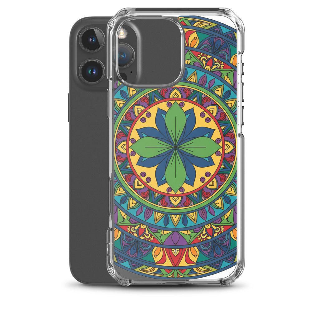Mandala Art Clear Protective Phone Case Slim Transparent Design