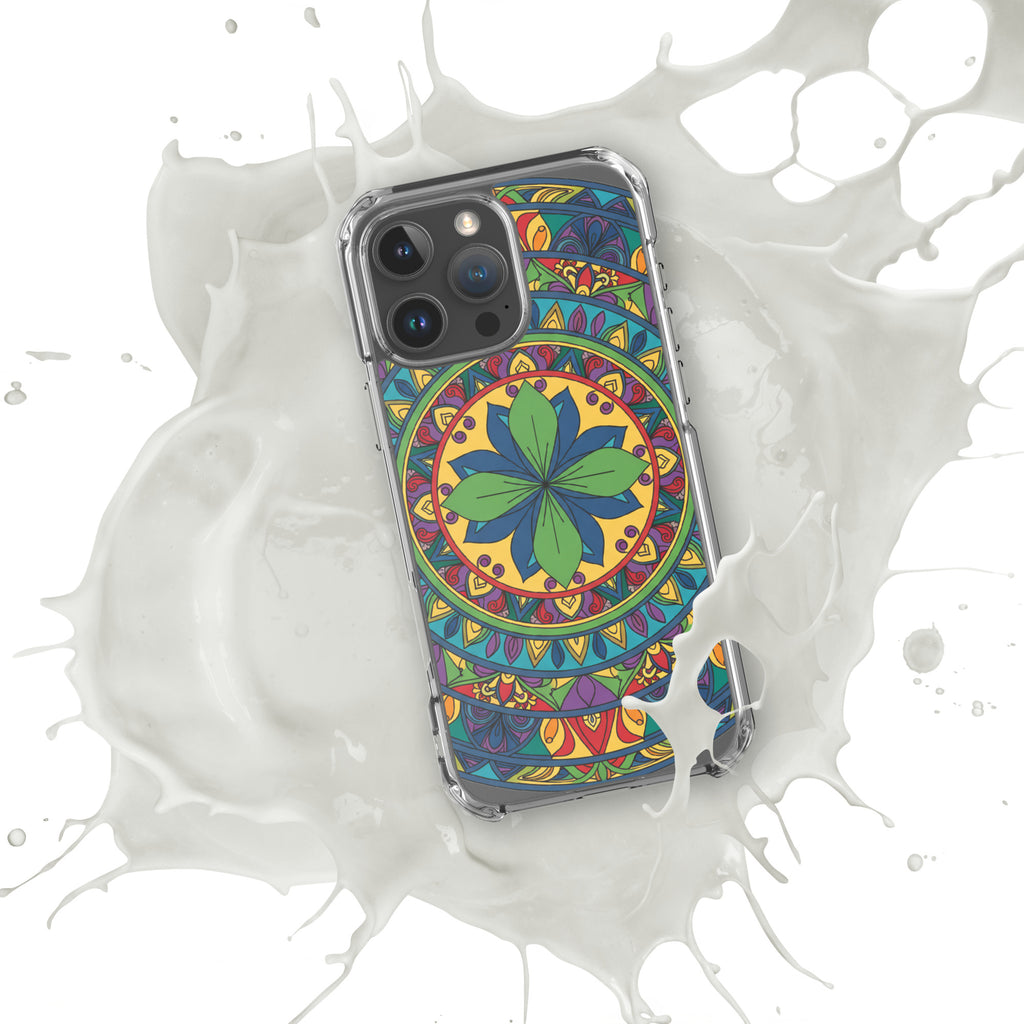 Mandala Art Clear Protective Phone Case Slim Transparent Design